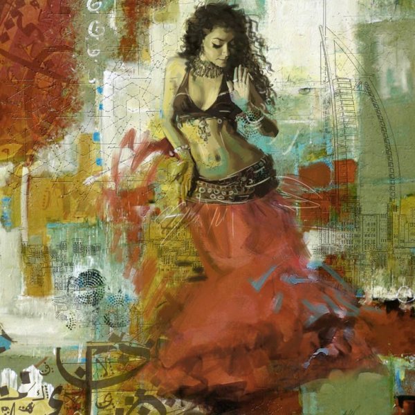 Восточная танцовщица. Художница Mahnoor Shah (Мажнур Шах)