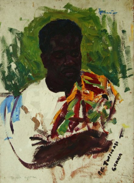 Фешин негритянка с апельсином (1923)