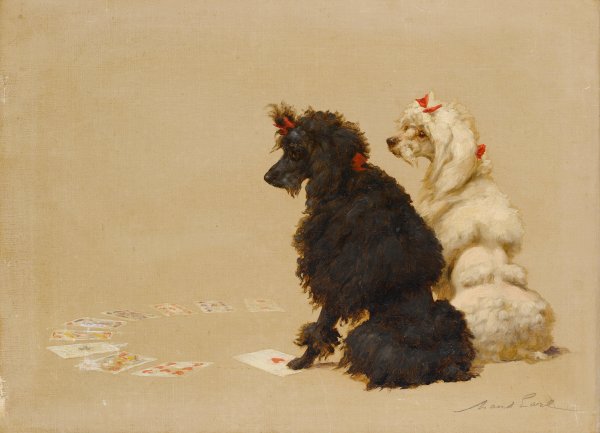 Пудель на картинах художников