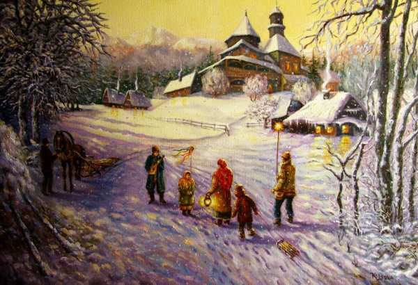 Художница Екатерина Лысова - Рождественские картины