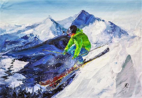 Картина горнолыжник