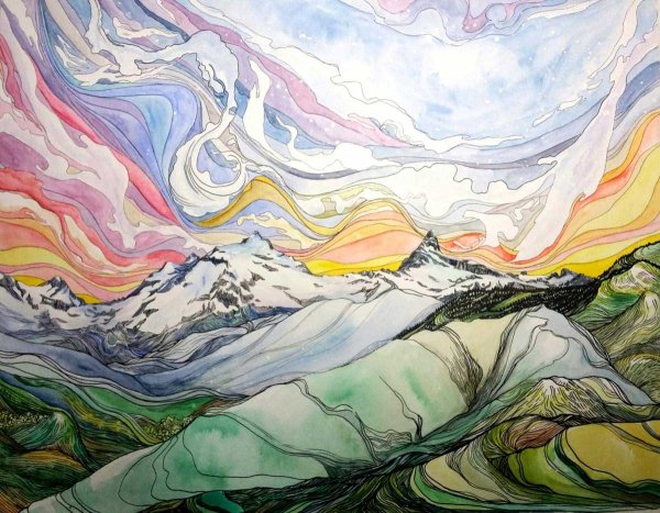 Абстракционизм в живописи горы