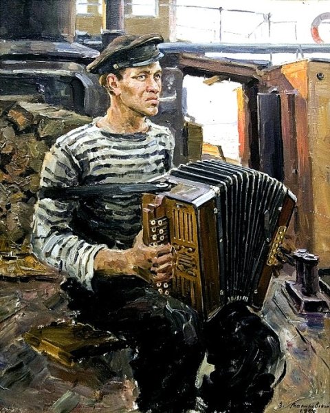 Аккордеон в живописи