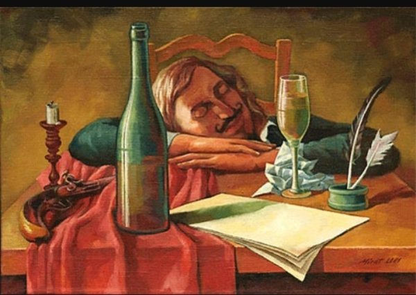 Алкоголь в картинах художников