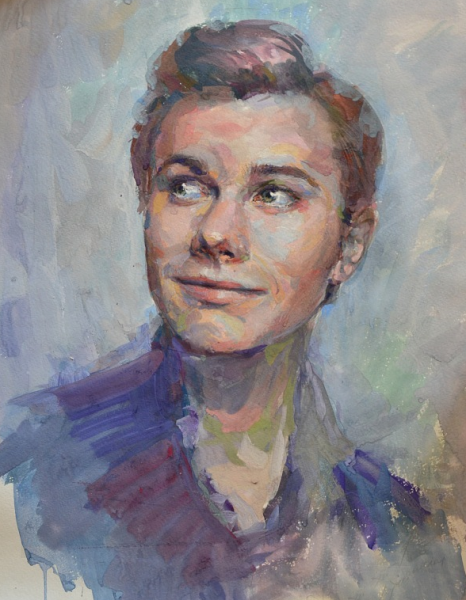 Портрет гуашью