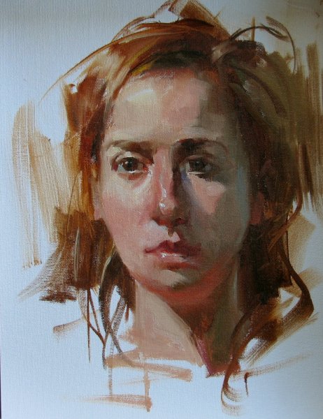 Академический портрет маслом Этюд