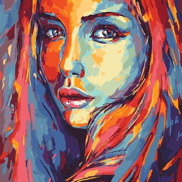 Лицо человека красками