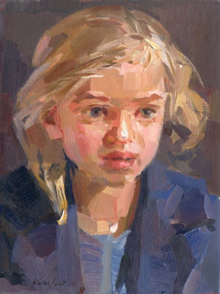 Портрет Курчанова красками