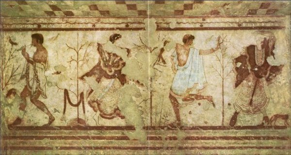 Фрески Этрусская гробницы Тарквинии