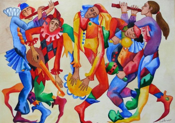 Ряженые, Скоморохи, шуты