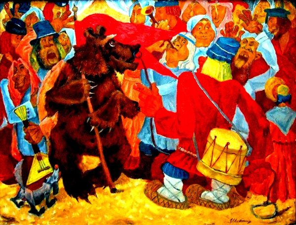 В.И. Семенов «Скоморохи с медведем»