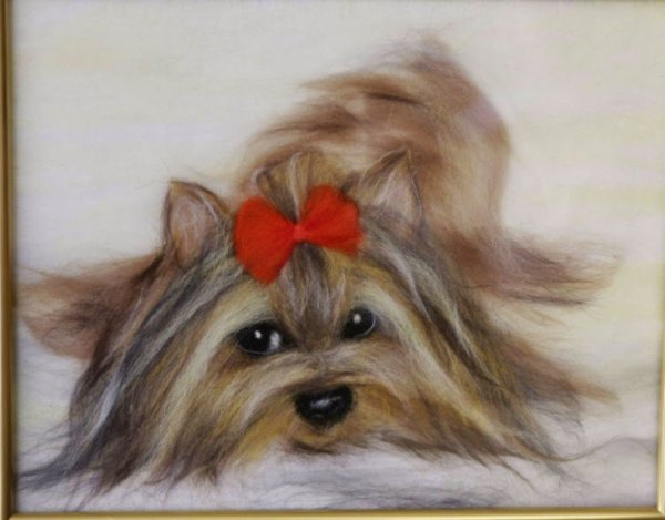 Живопись шерстью собаки