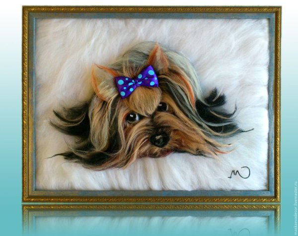 Живопись шерстью собаки