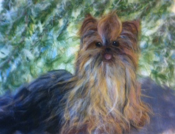 Живопись шерстью животные