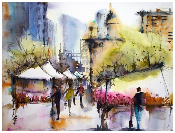 Альфредо Гуати Рохо акварель