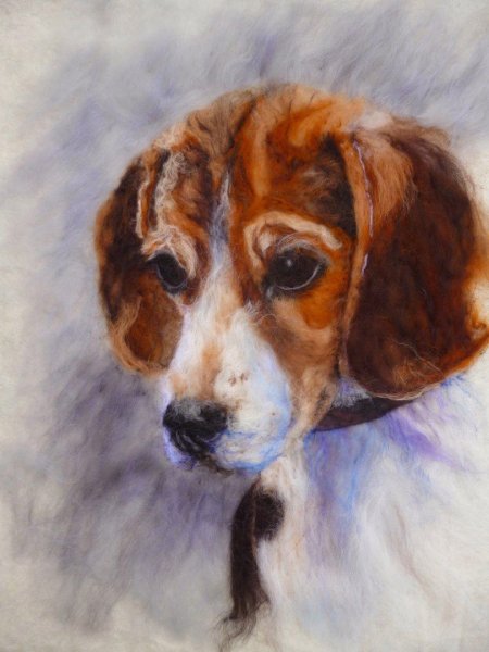 Живопись шерстью собаки