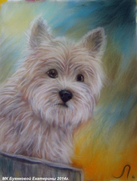 Картина валяния собака