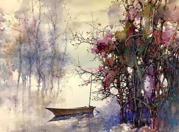 Художник Фенг акварель пейзажи