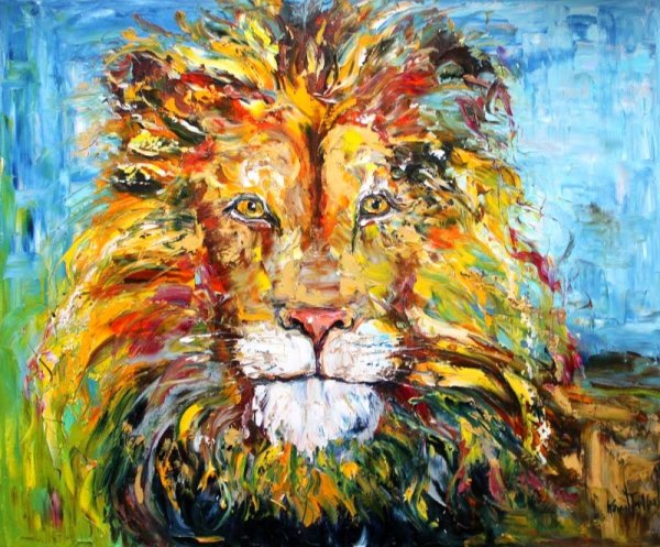 Лев мастихином