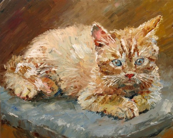 Котенок живопись