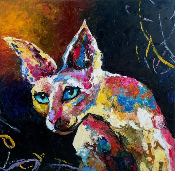 Коты в абстрактной живописи