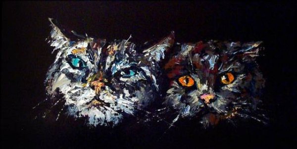 Кошка мастихином