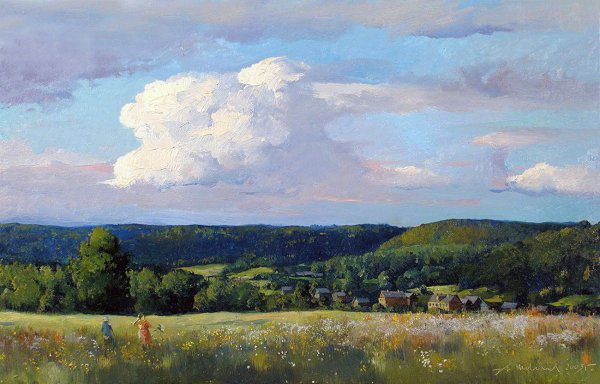 Небо живопись маслом