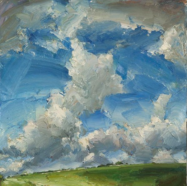 Картины мастихином небо