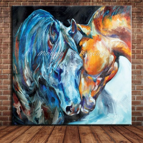 Лошадь акрилом на холсте