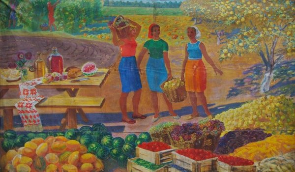 Уборка урожая художник Василий Михайлович Каратай