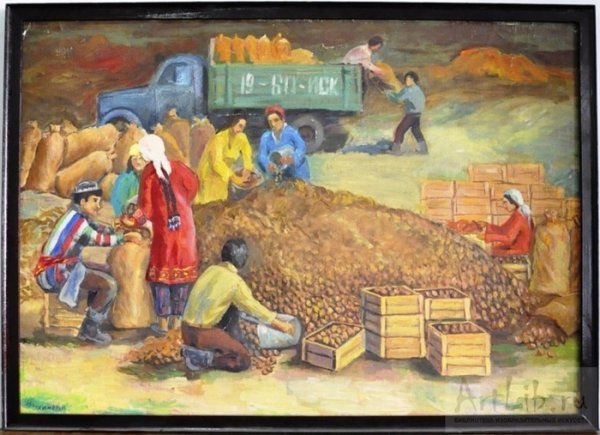 Уборка урожая художник Василий Михайлович Каратай