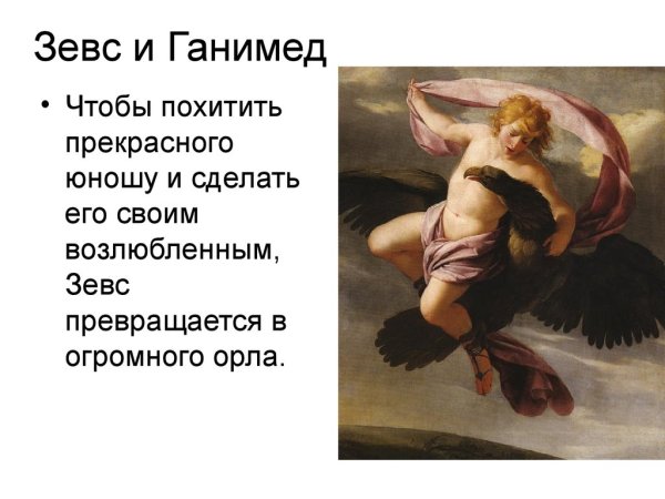 Ганимед возлюбленный Зевса