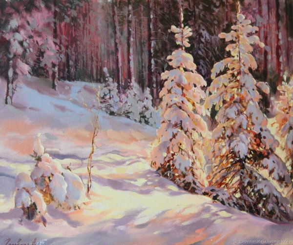 Художник Наталья Головина зима