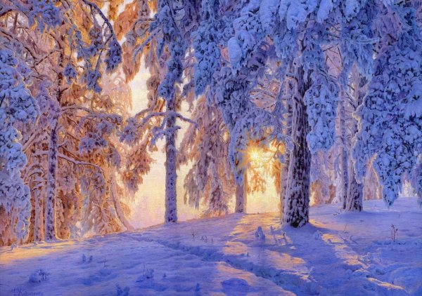 Художник Геннадий Кириченко зима