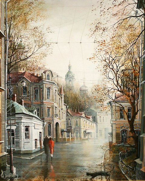 Старинная Голландия художник Корнелис спрингер 1817-1891