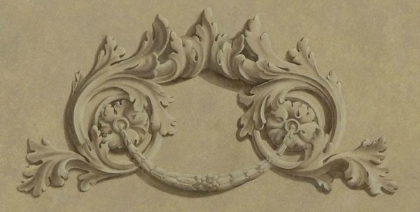 Розетка альфрейная роспись