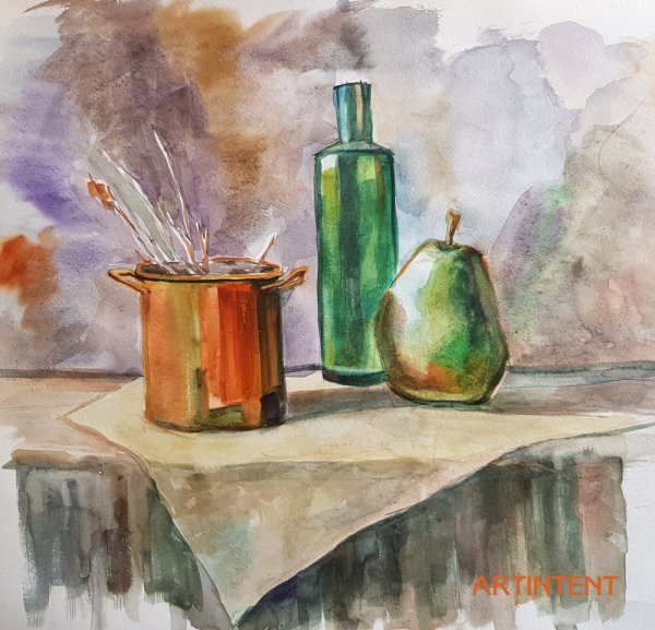 Акварельные этюды натюрморты