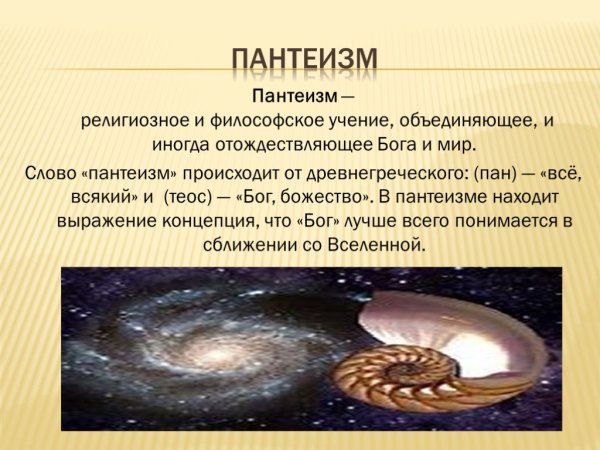 Пантеистическая концепция