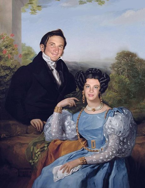 Парный портрет в историческом стиле