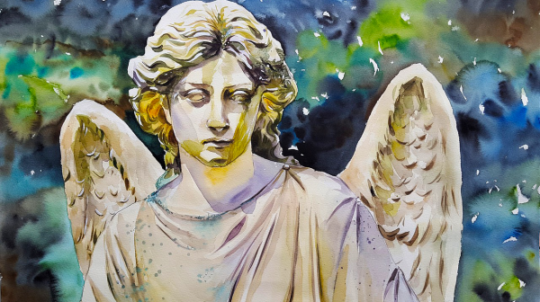 Статуя ангела живопись