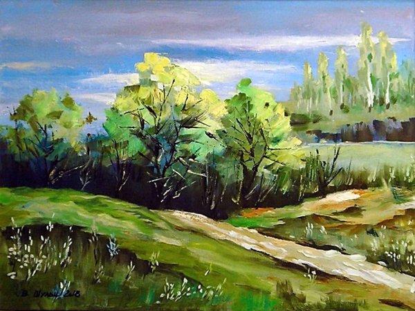 Пленерные этюды живопись масло