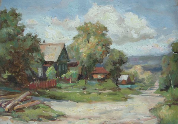 Художник Екатерина Калиновская пейзаж деревня