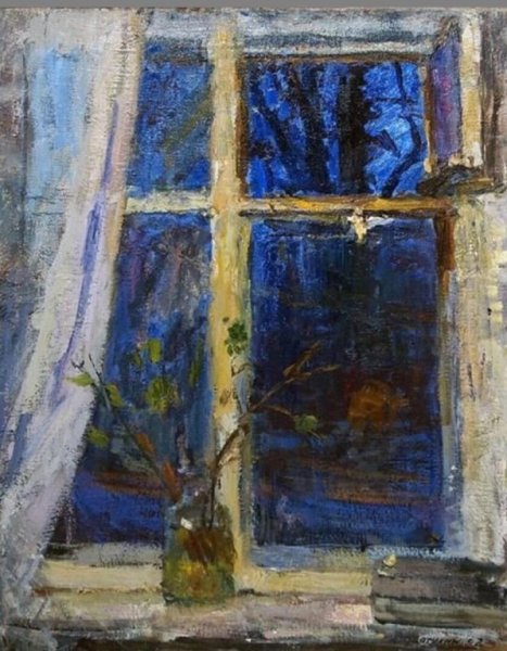 Вечернее окно живопись