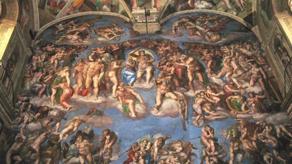 Фреска страшный суд Микеланджело