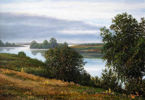 Юрий Лысов художник вечера на реке