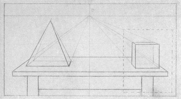Пирамида в линейной перспективе