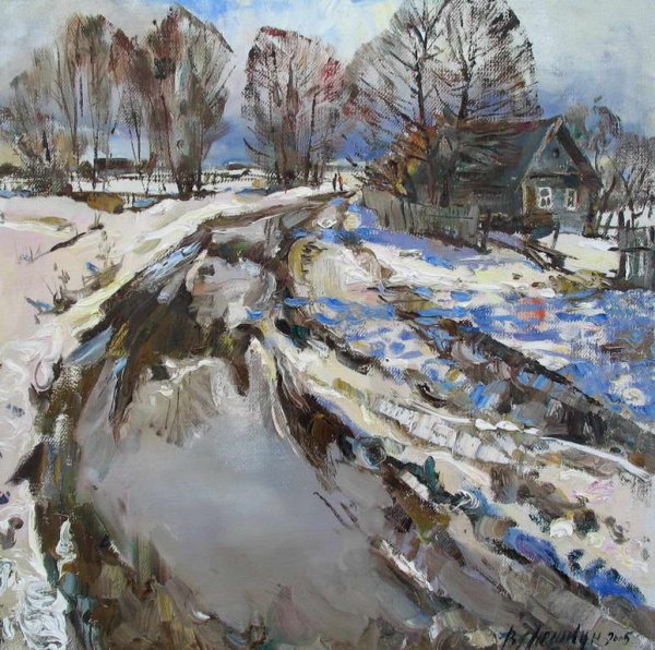 Художник Василий Пешкун зима