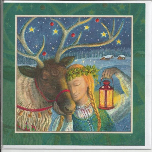 Зимний Вечерний пейзаж с соснами