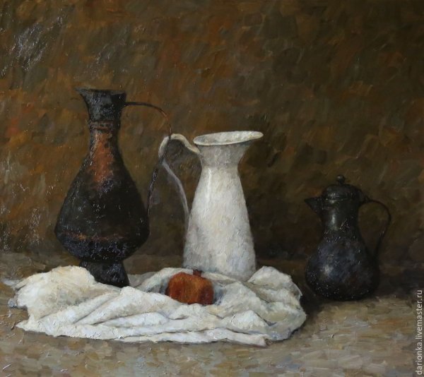 Кувшин в живописи маслом