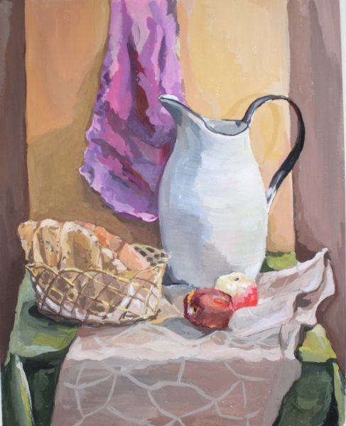 Белый кувшин живопись